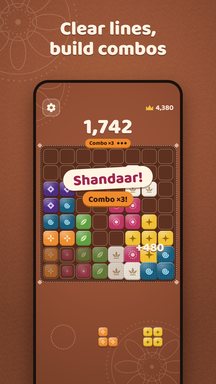 Screenshot: clear lines and build combos